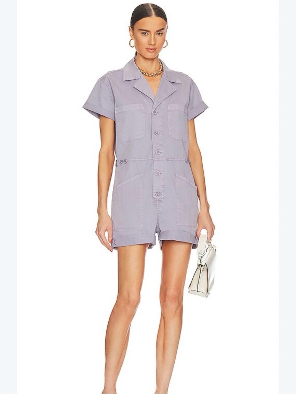 pistola Lavender Short-Sleeve Utility Romper